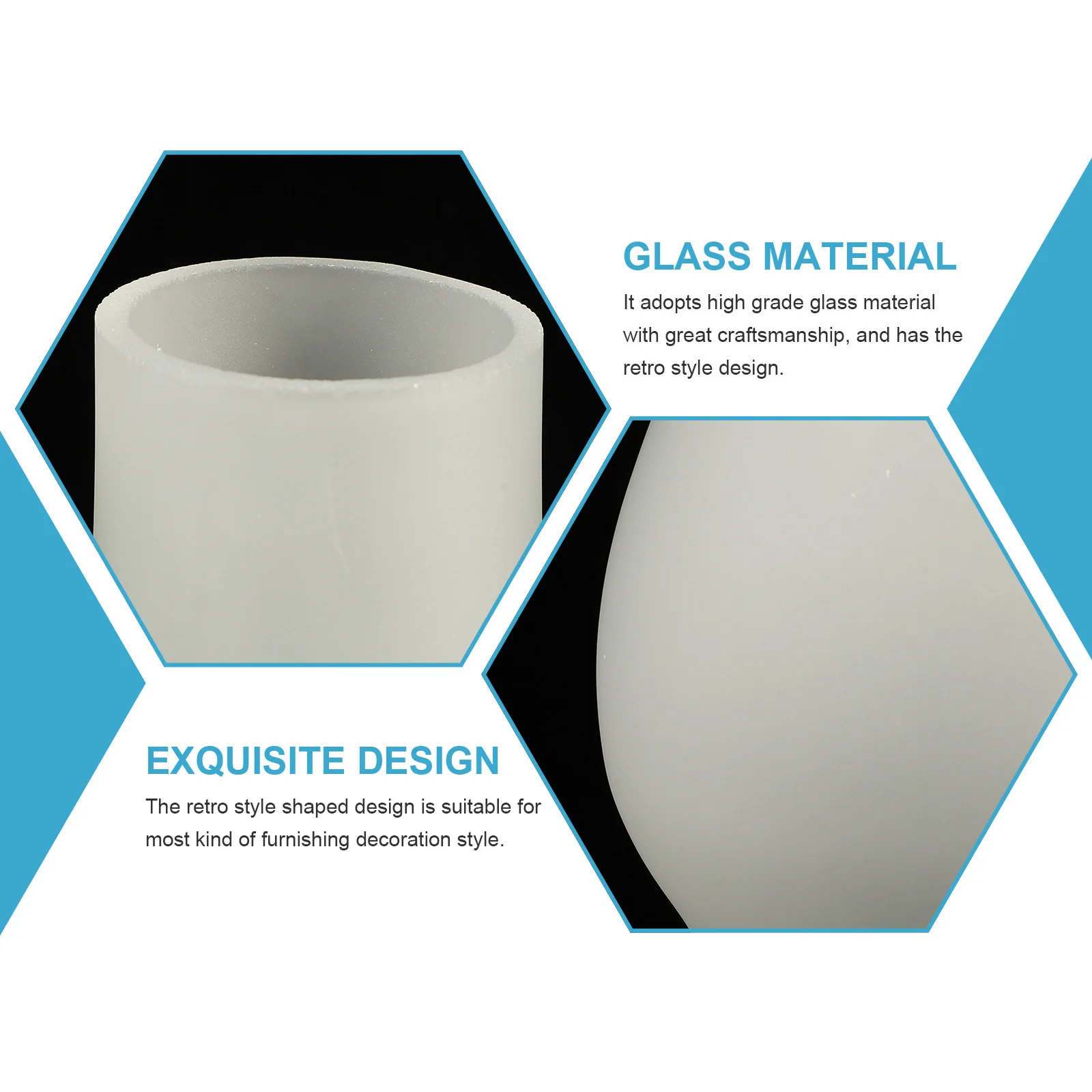 

Frosted Texture Oil Lamp Shade High Durability Windproof Vintage Lamp Glass Chimney Replacement Accessory