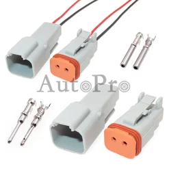 1 Set 2 Hole Auto Parts AT06-2S AT04-2P DT04-2P DT06-2S AC Assembly Car Waterproof Wiring Connector Auto Waterproof Socket