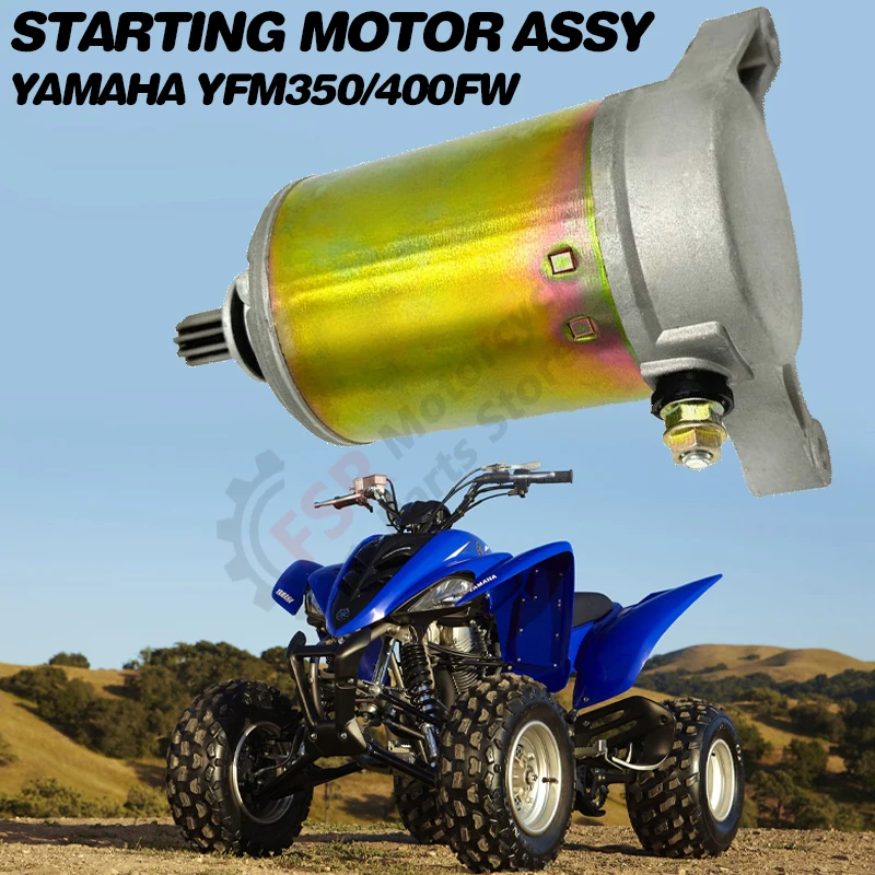 

Starting motor,Fits Yamaha Yfm 350 400 Big Bear Raptor Kodiak,P/N:1UY-81800-51-00 1YW-81800-51-00 2HR-81800-51-00 128000-3760