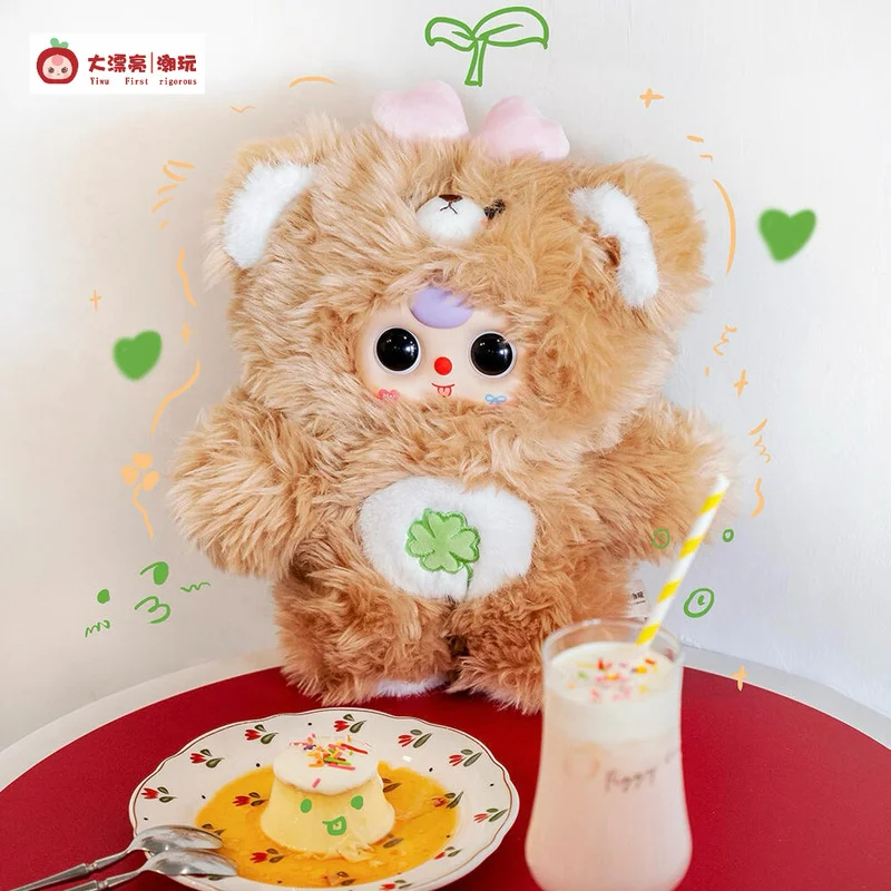 جديد 1000% طفل ثلاثة الدب Guai Guai الفينيل الوجه أفخم صندوق أعمى العصرية اللعب سطح المكتب الديكور رفيق الراحة دمية فتاة الهدايا #5