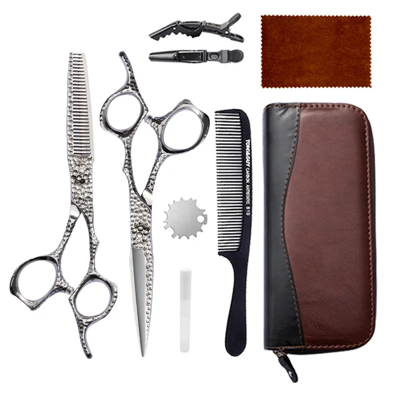

Hair Thinning Scissors & Cutting Shears Salon Set 6 Inch Japanese 440C Steel Barber Scissors Gold Silver for Layered Hair&Bangs