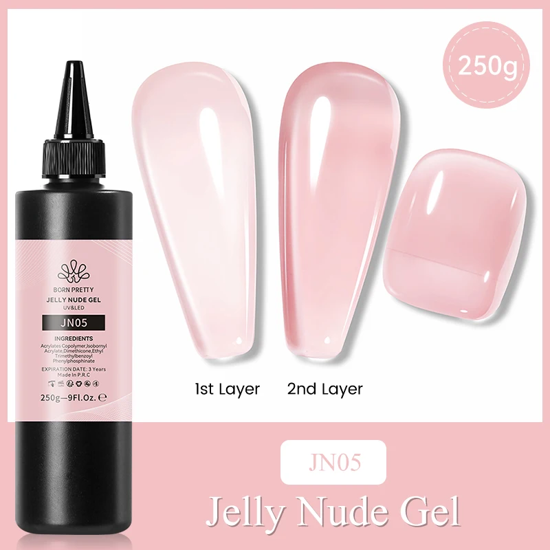 BORN PRETTY 250g Basisgel Super Top Coat Gel Nagellak Matte Top Coat Semi-permanente vernis Losweken UV LED Nagels Manicure