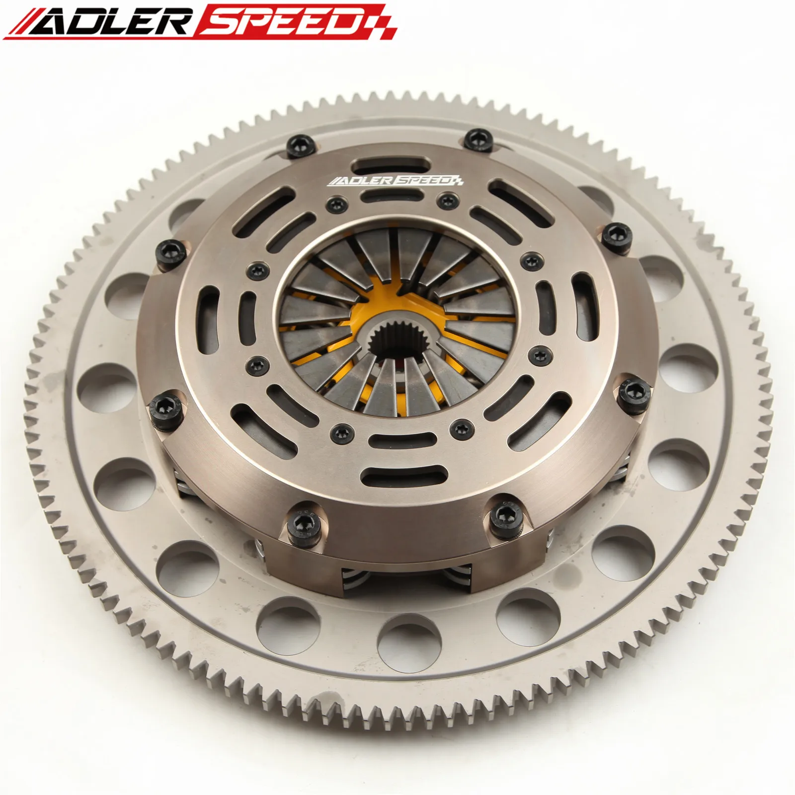 ADLERSPEED Kit de disco doble de embrague con resorte + volante para 13-19 Scion FR-S Subaru BR-Z FT86 GT86