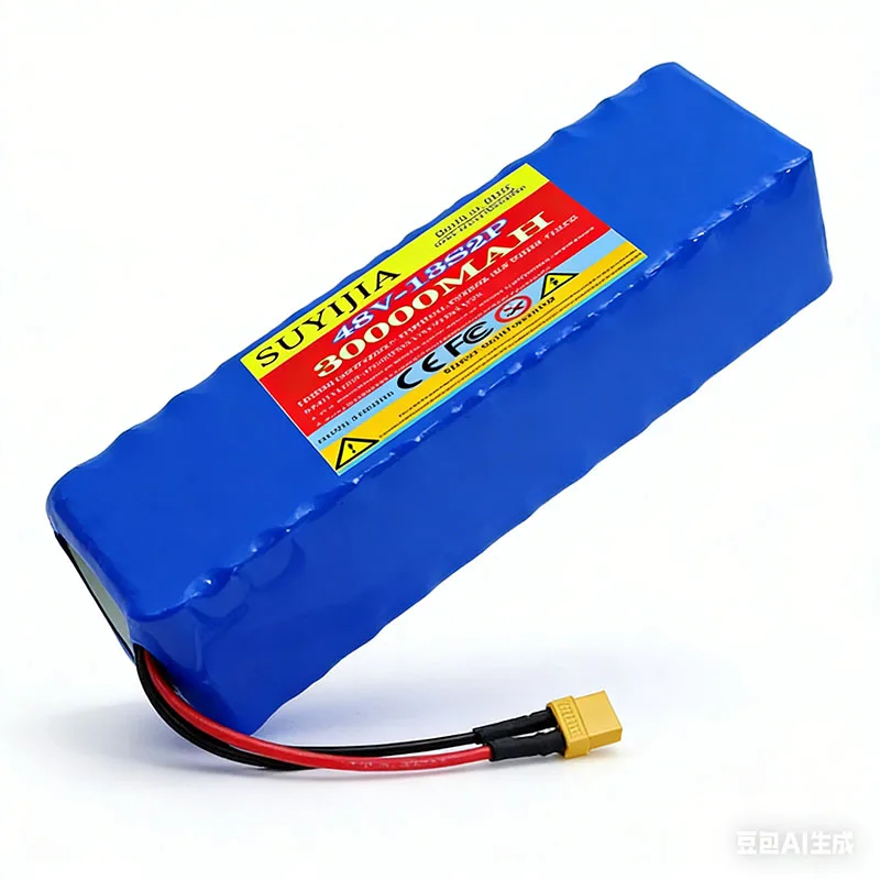 13s2p High Power 18650 Battery 48V 30Ah Electric Car Electric Motorcycle DIY Battery + 54.6V 2A Charger