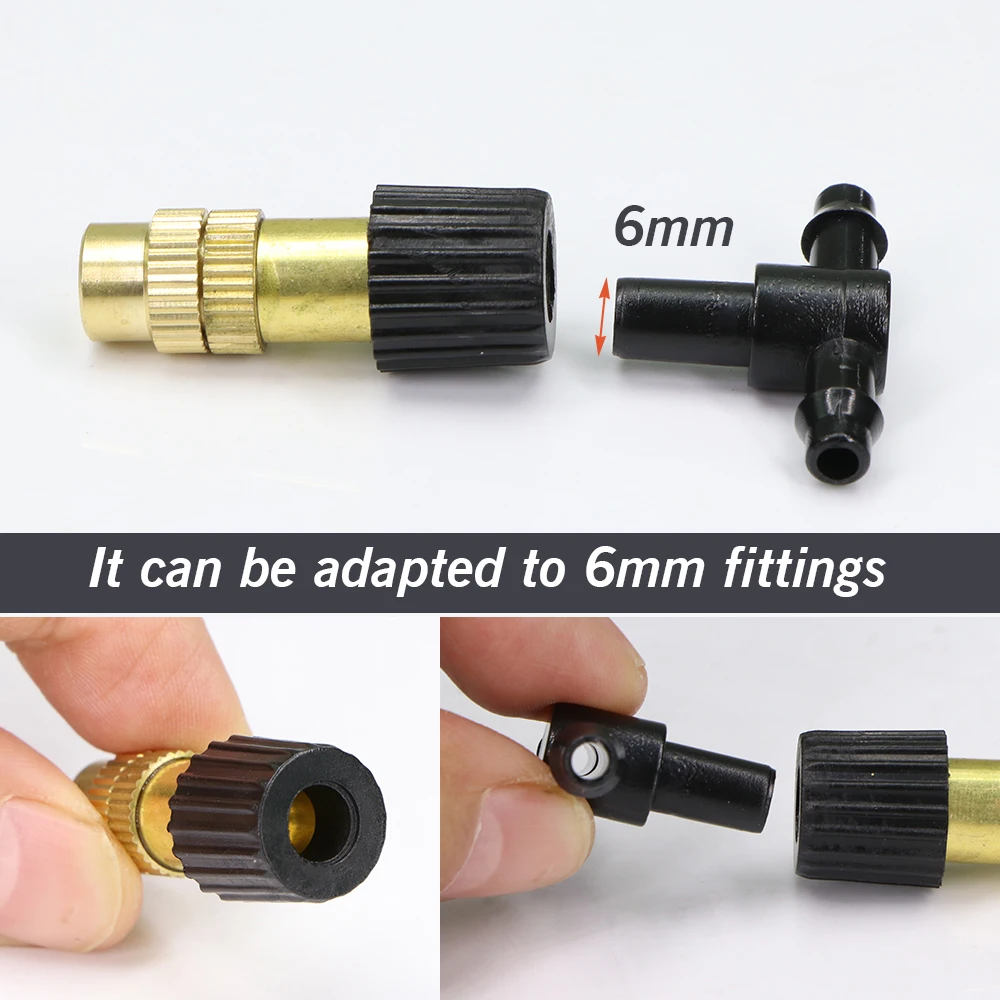 10pcs Micro Drip Irrigation Misting Brass Nozzle with 4/7mm 1/4\