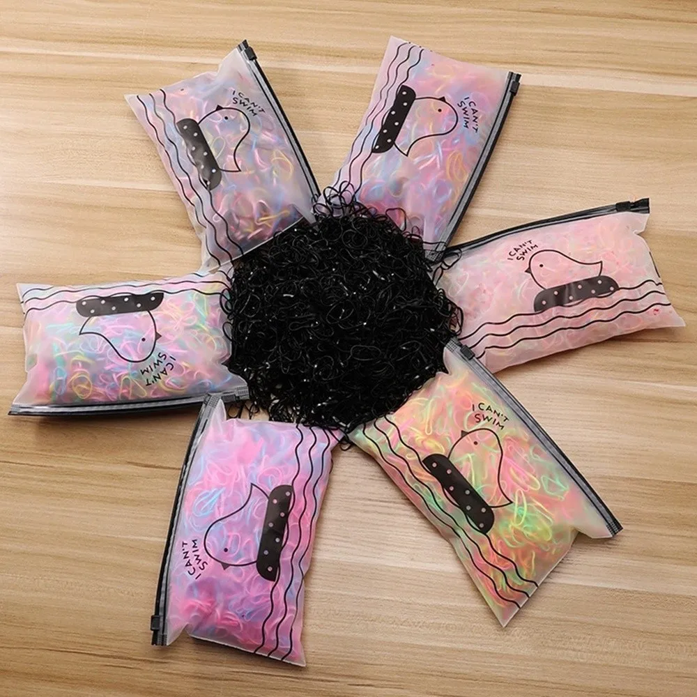 1000Pcs/Pack Small Size​​ Disposable Rubber Bands​​ ​​Rubber Material​​ ​​Vibrant Colors​​ ​​Ponytail Holders​​ Bulk Pack​​