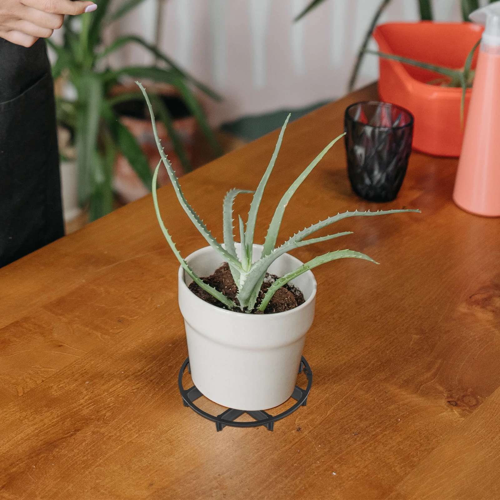 

10 Pcs Plastic Tray Breathable Cushion Garden Mesh Pad Pot Feet Flowerpot Accessory Filters