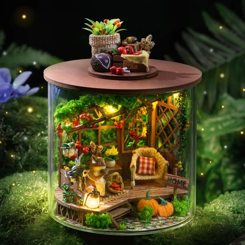 Wooden Mini DIY Doll House Kit For Making And Assembling Room Models Toys Home And Bedroom Decorations With Furniture Dollhouse