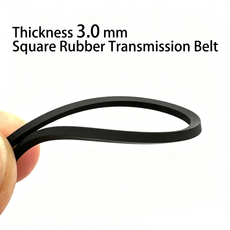 1Pcs 3.0mm Square Width Tape Recorder Rubber Transmission Belt Cassette Deck Repeater CD DVD VCD LP Universal Belt Accessories
