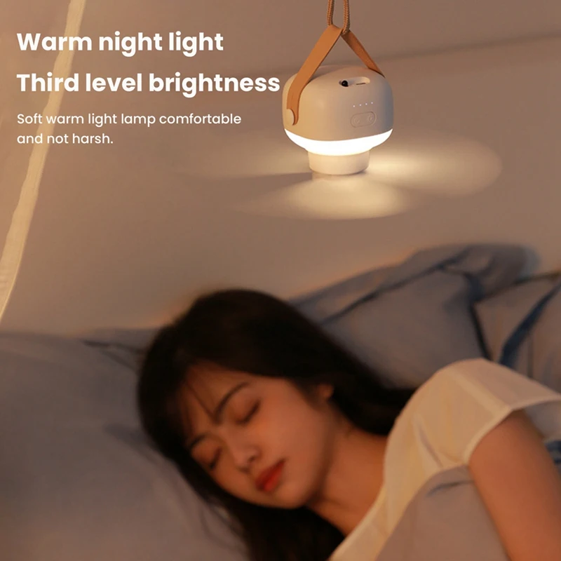 Mini USB Camping Fan Battery Operated Remote Control 4 Gears Portable LED Light For Home