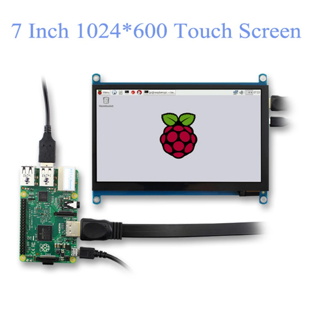 

1024x600 Portable 7 Inch Touch HDMI Display Touch Screen Panel hdmi raspberry display LCD DIY Monitor HD Display Pc monitor