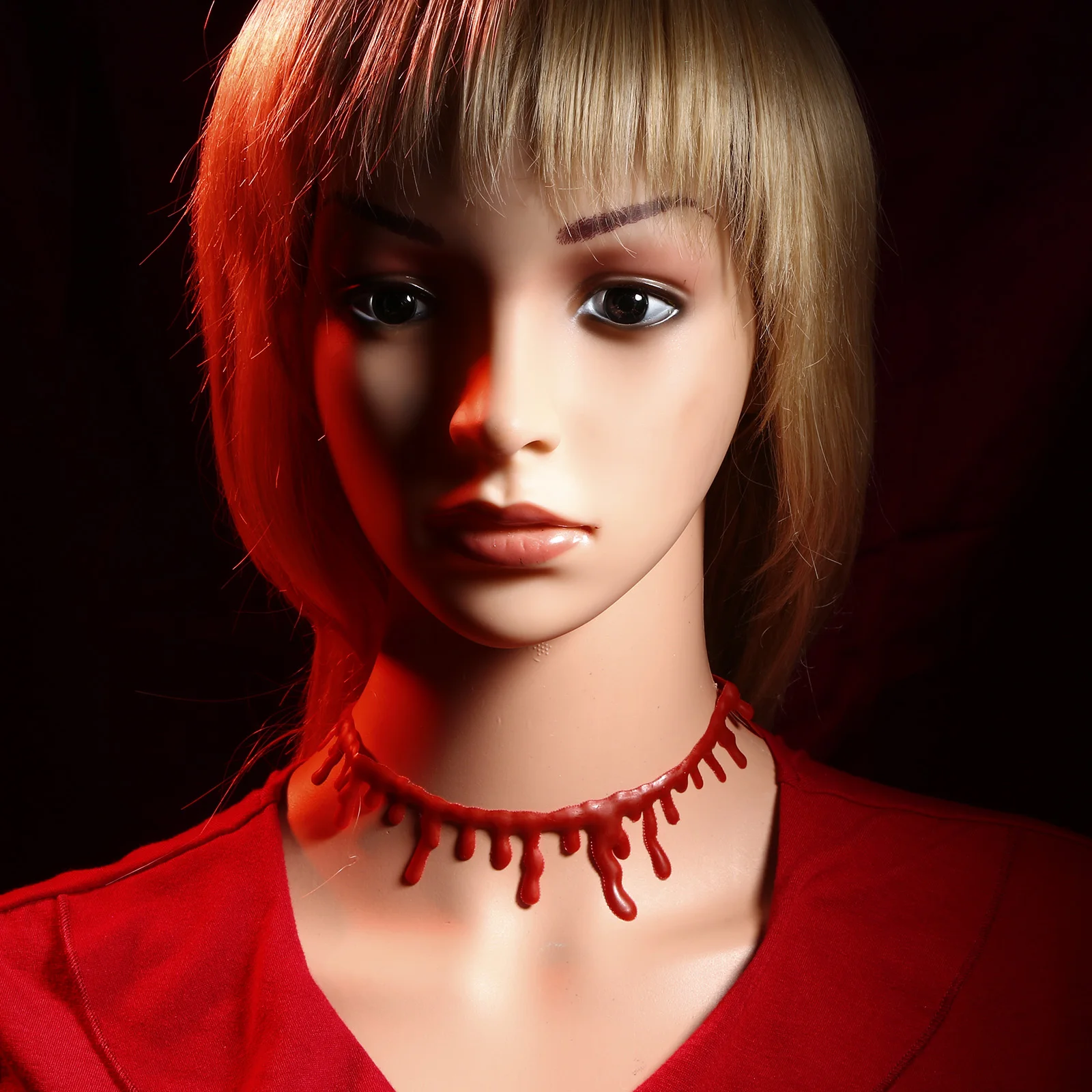 Devil Horn Hairpin Easter horror cosplay Accessories Halloween Cosplay Costume Headgear horror Party Dress-up Blood Necklace