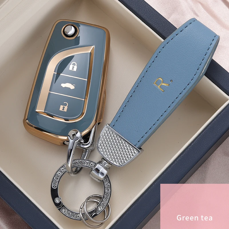 Plating TPU Car Remote Key Case Cover Shell for Toyota Auris Corolla Reiz Avensis Verso Yaris Aygo Rav4 Scion TC IM 2017 2016