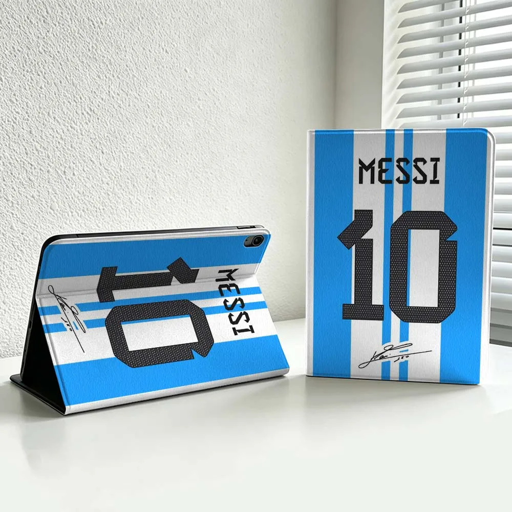 Deluxe M-Messi Number 10 Cover For iPad Pro Air mini 7 6 5 4 3 2 1 9gen M5 M4 11th 10th A17 Pro A16 Soft Inch Tablet Case