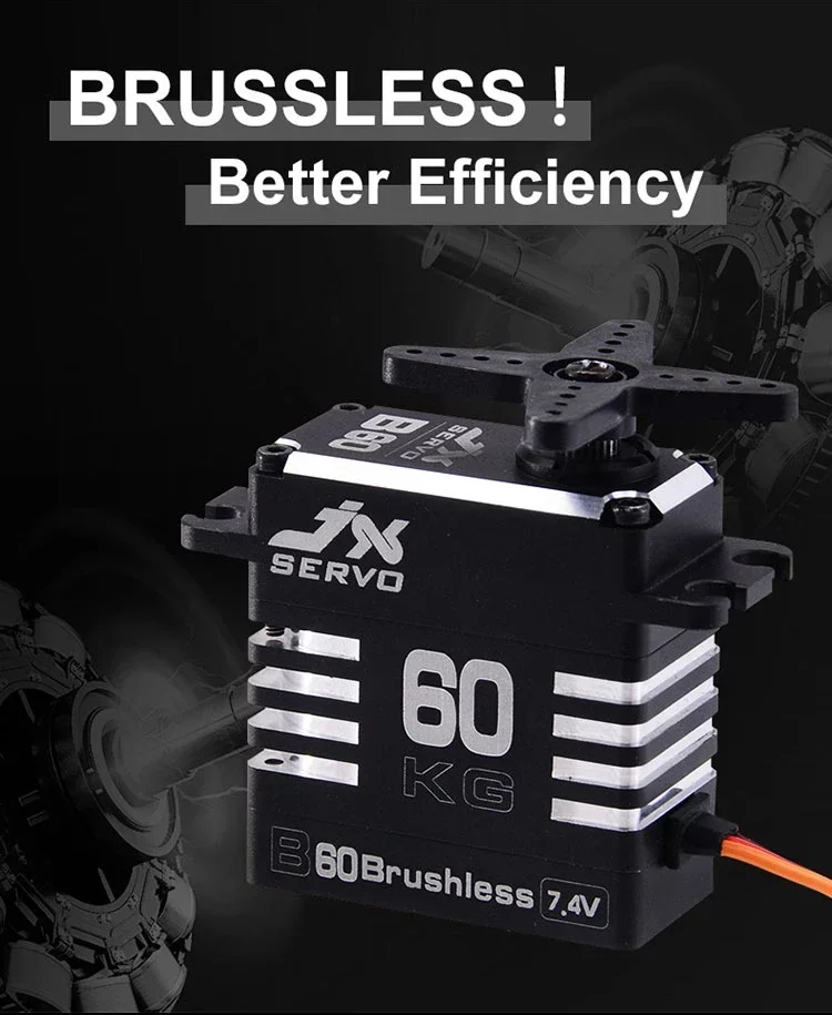 Servo numérique standard pour voiture RC, JX B60, 60kg, étanche, couple élevé, entièrement en métal, coque d'infraction, moteur sans balais HV