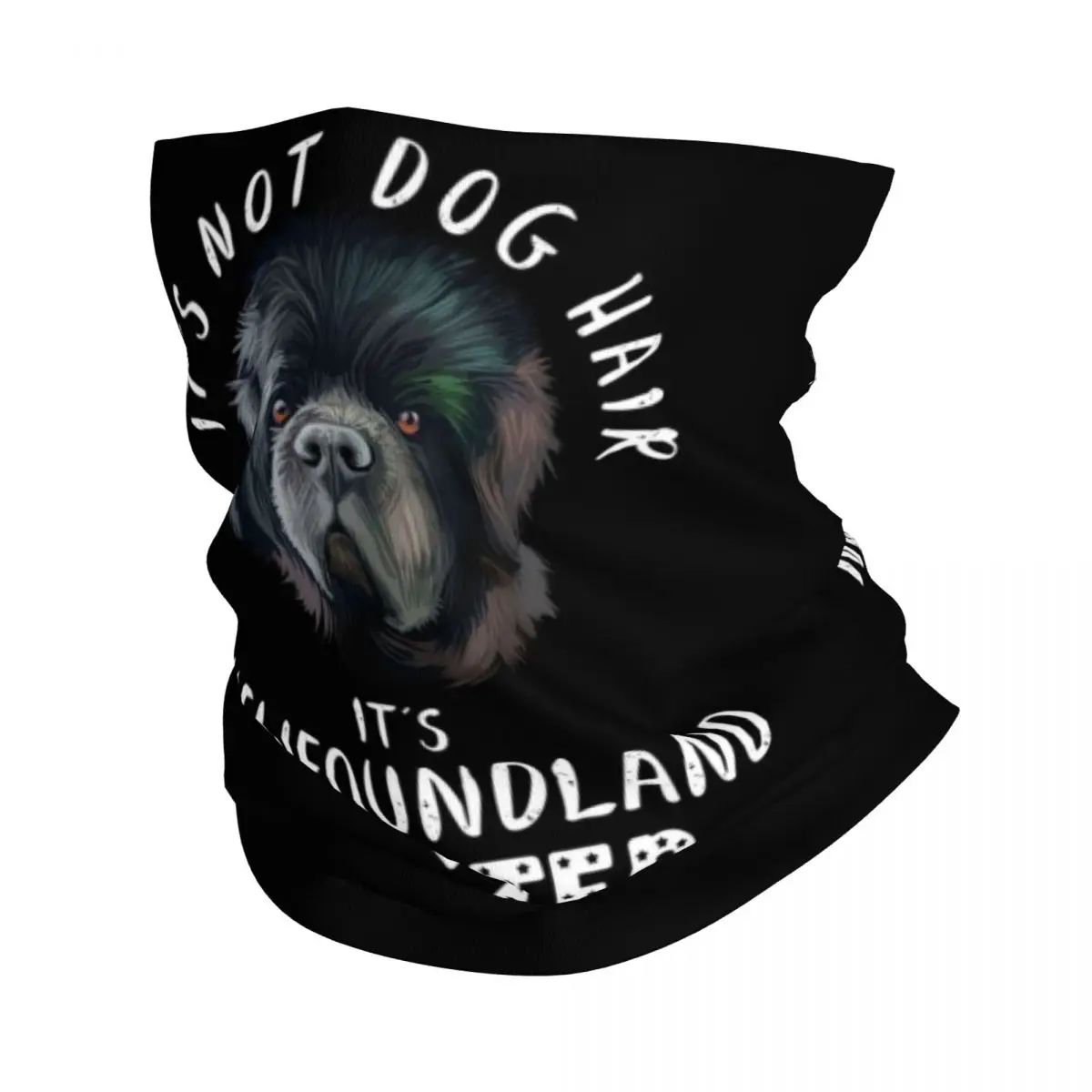 It's Not Dog Hair It's NEWFOUNDLAND Glitter Bandana Neck Gaiter Mask Scarf Warm Cycling Scarf Outdoor Sports Adult Windproof