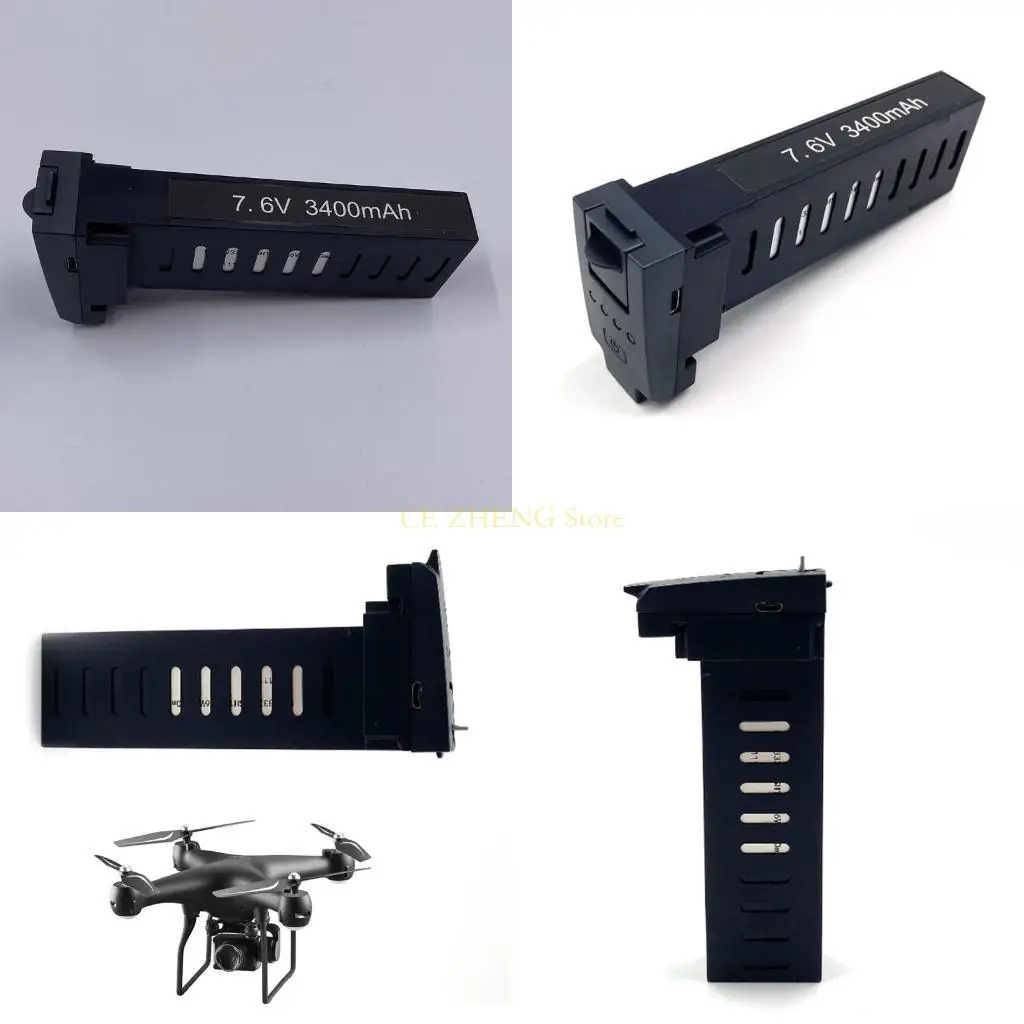 E56B 7,6 В 3400 мАч. Регаренная литий -полимерная аккумуляторная аккумуляторная батарея с высокой емкостью для SG906 2/SG906