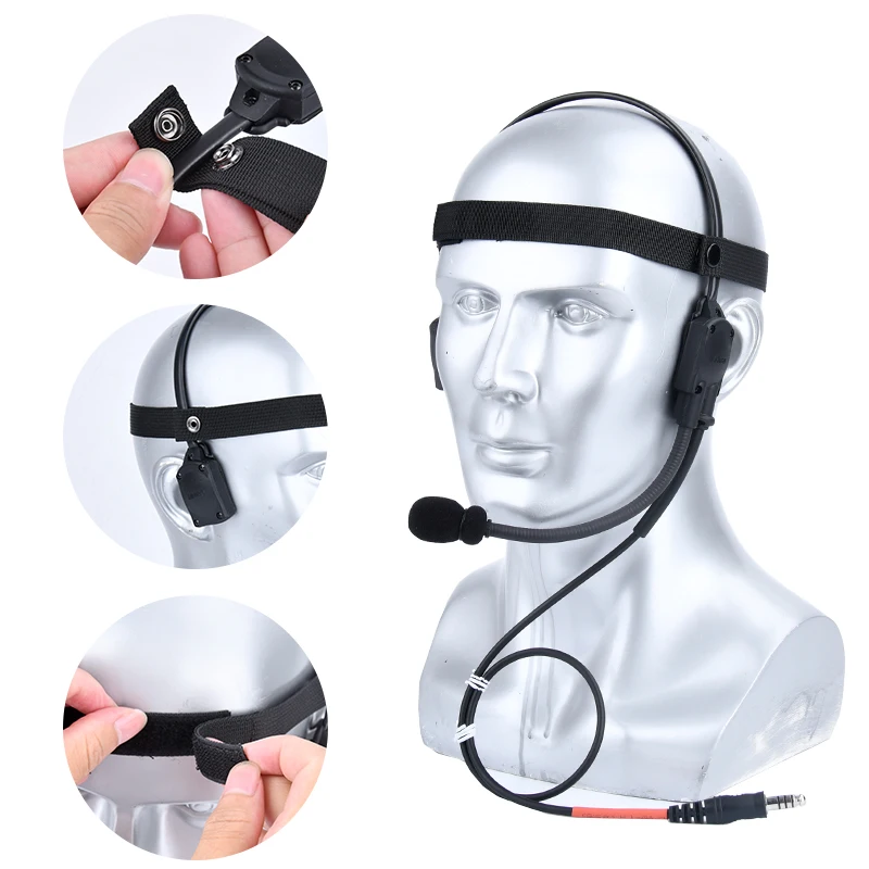 WADSN Tactics True Bone Conduction Earphones MH180-V Hunting game headphones For Interface 7.0PLUG PTT view 2