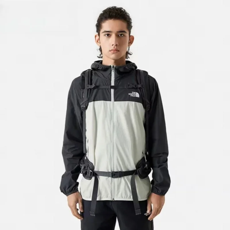 THE NORTH FACE Urban Exploration Logo Print Color Block Hooded Jacket Quick Dry UPF Sun Protection Outdoor Casual