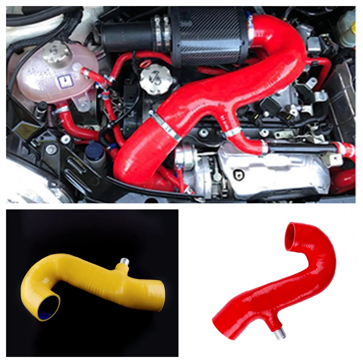 

1PC 4PLY For Fiat Abarth 500 595 695 Garrett Turbo 180PS 180HP New Silicone Air Inlet Intake Induction Hose Pipe Piping Tube