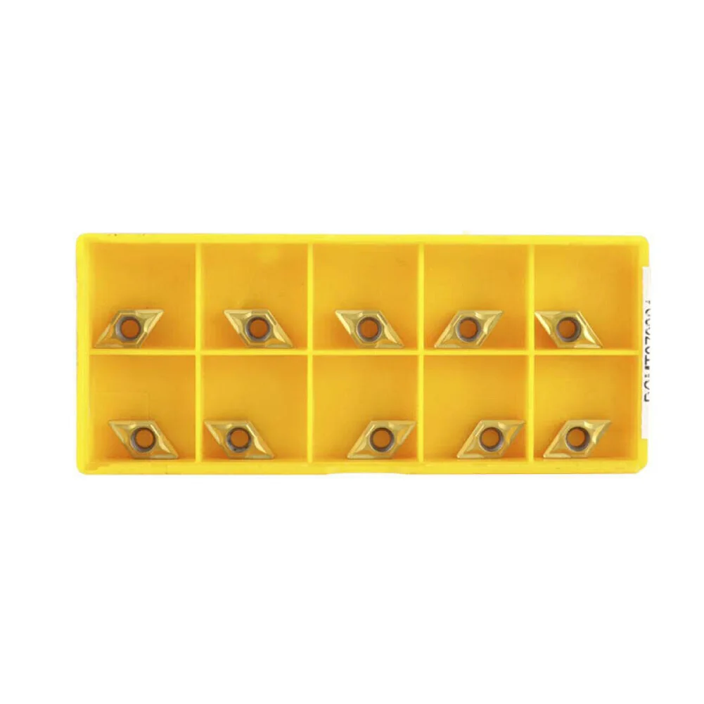 CNC Turning Insert DCMT070204 Insert Yellow 10Pcs Carbide DCMT070204 Practical SDNCN SDJCR High Quality Hot Sale