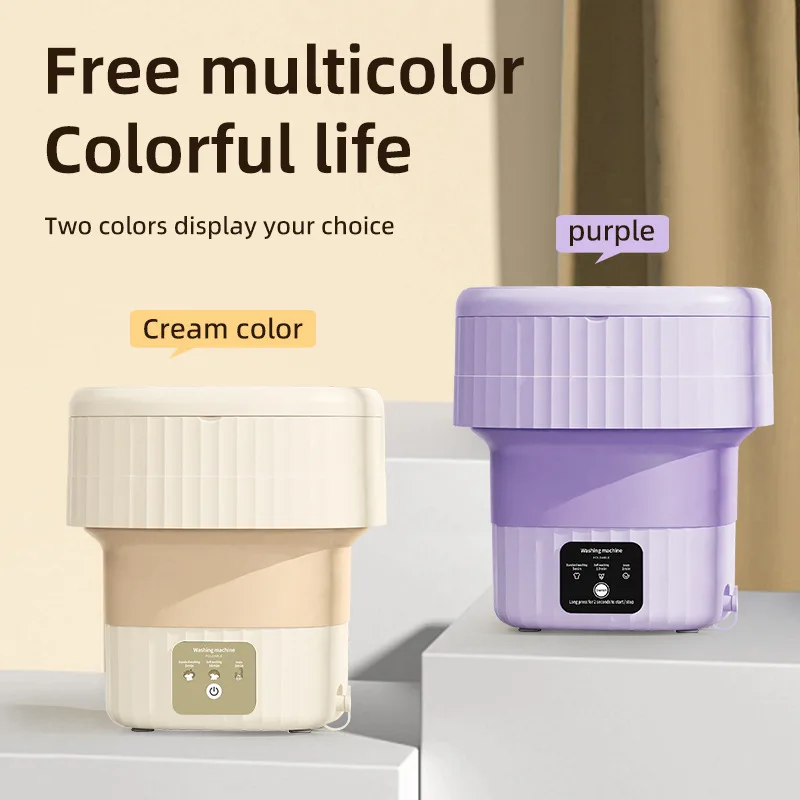 

9-литровая портативная компактная складная стиральная машина с функцией сушки, специализируемая для домашнего использования для мам, младенцев и детей