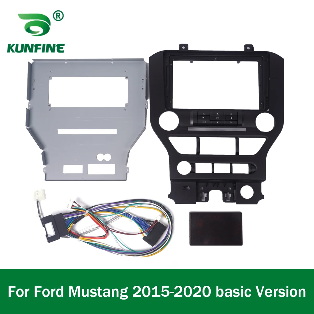 

Car GPS Navigation Stereo For Ford Mustang 2015-2020 basic Radio Fascias Panel Frame Fit 2Din 9 inch In Dash headunit screen
