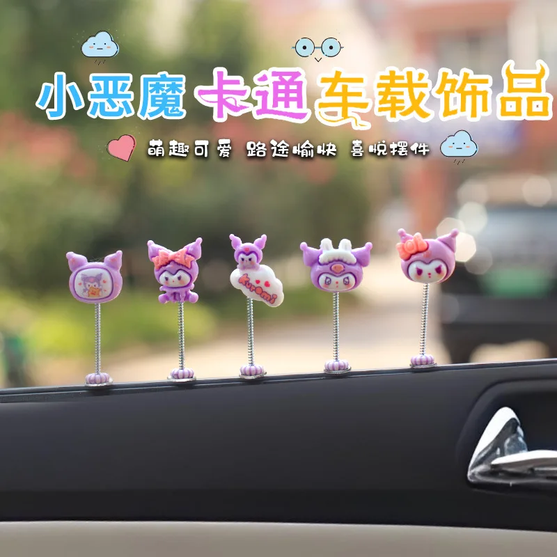 Super Cute Car Ornaments Accessories Resin Cartoon Bobblehead Car Center Console Navascreen Car Interior Decor Accessorie Gifts