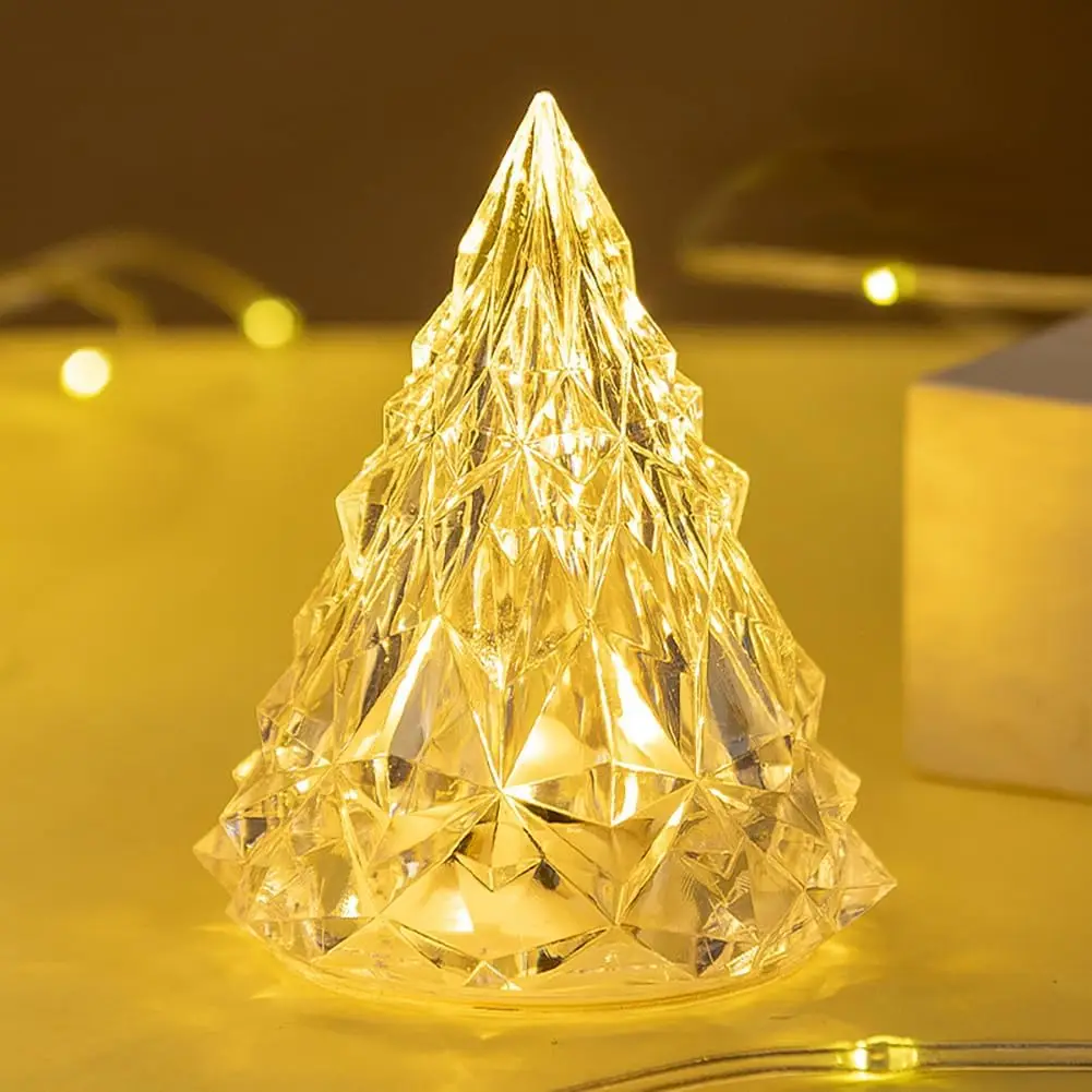 4PCS Christmas Night Light - Novelty Iceberg Shaped Bedside Lamp Figurine Decorative Bar Ambient Lighting for Home Xmas Decor