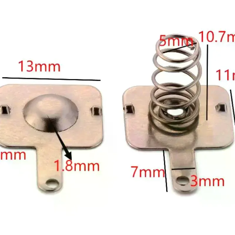 20PCS 18650 Battery Sheet Spring Contact Dual Polarity Positive Negative Plates for Custom Battery Project Assembly DIY