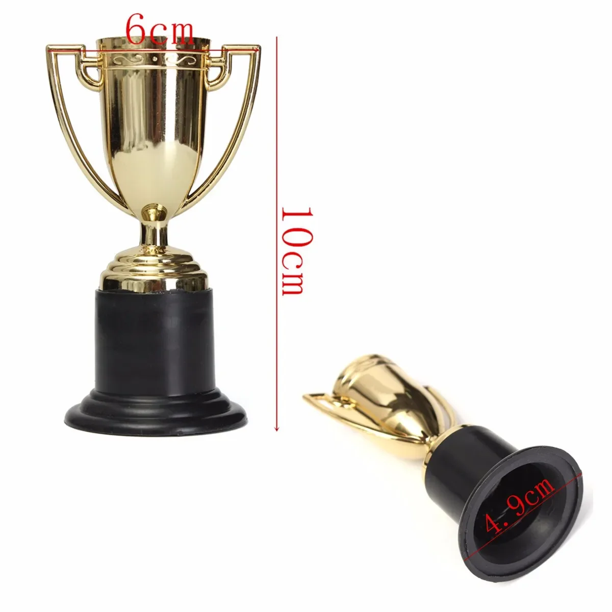 Mini Trophy Trophies for Sporting Events, Gold and Silver Football, Soccer Cup, Birthday Parties, Kids' Party Filler Gift, 10cm