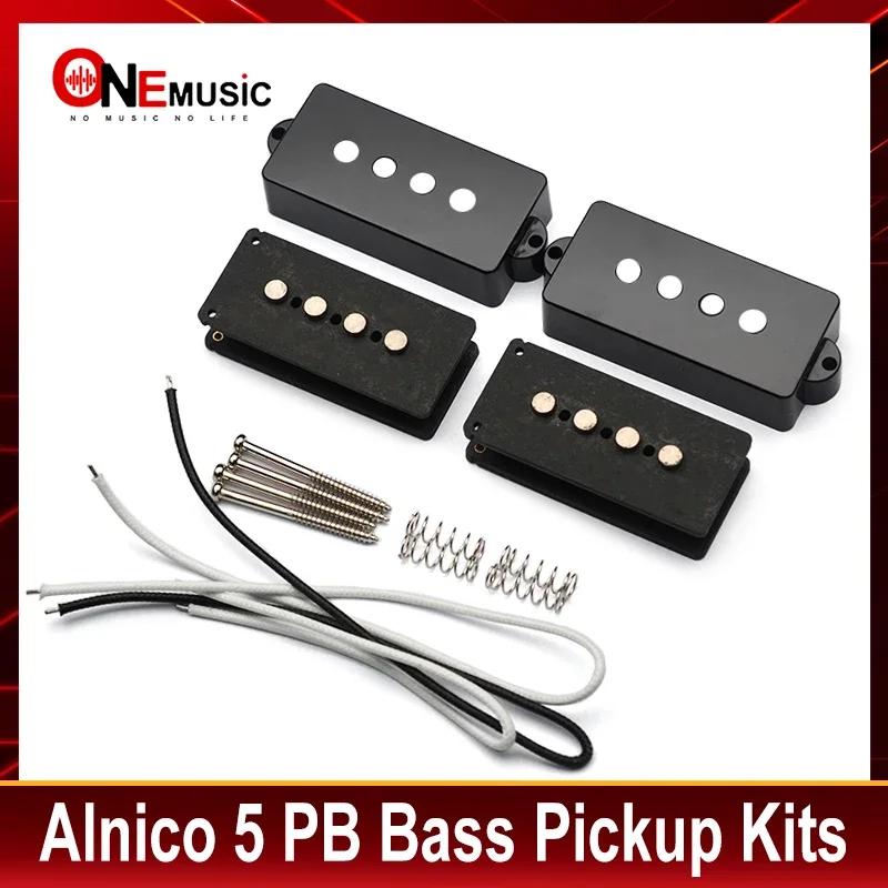 [Pickup DIY Kits] Alnico 5 PB Bass Pickup Kits- Fiber Bobbin/Alnico V Pole Piece/Waxed Cloth Cable Pickup Kit for PB Bass Pickup