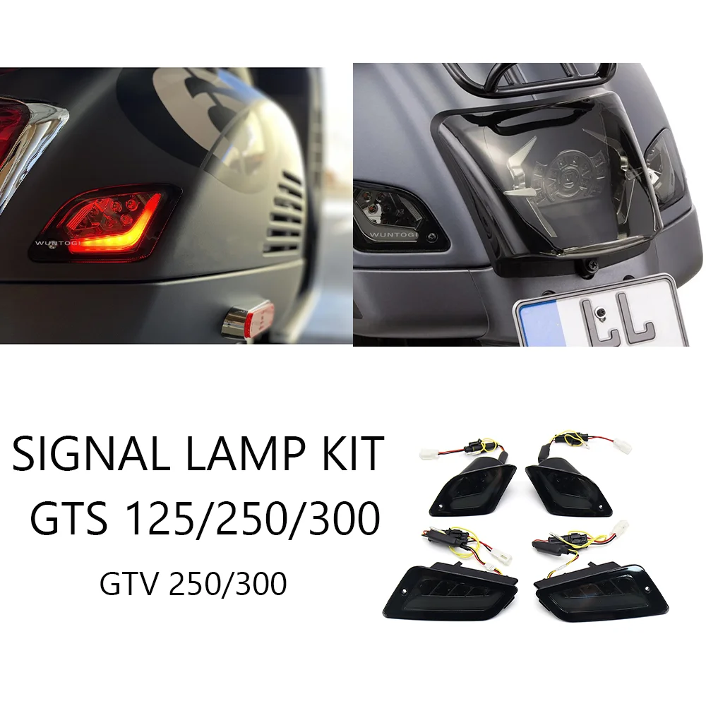 

GTS 150 Accessories LED Turn Signal Lamp For Vespa GTS 150 300 GTV 250 GTV300 Turn Signal Light Rear and Front Signal Lamp Kits