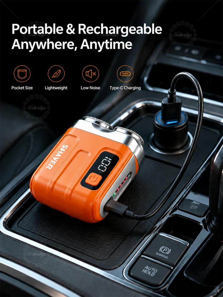 Mens Electric Shaver Rechargeable Waterproof mini Portable Beards Razor Wet/Dry