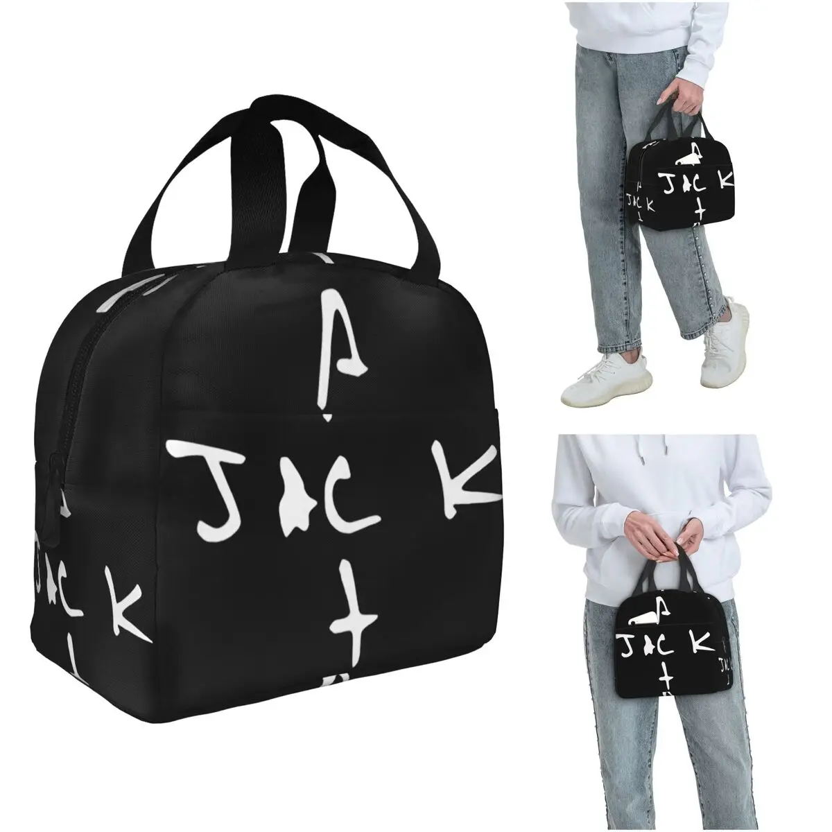 Best Logos Jack Cactus Insulated Lunch Bag for Women Children Portable Food Boxes Thermal Lunch Box Tote