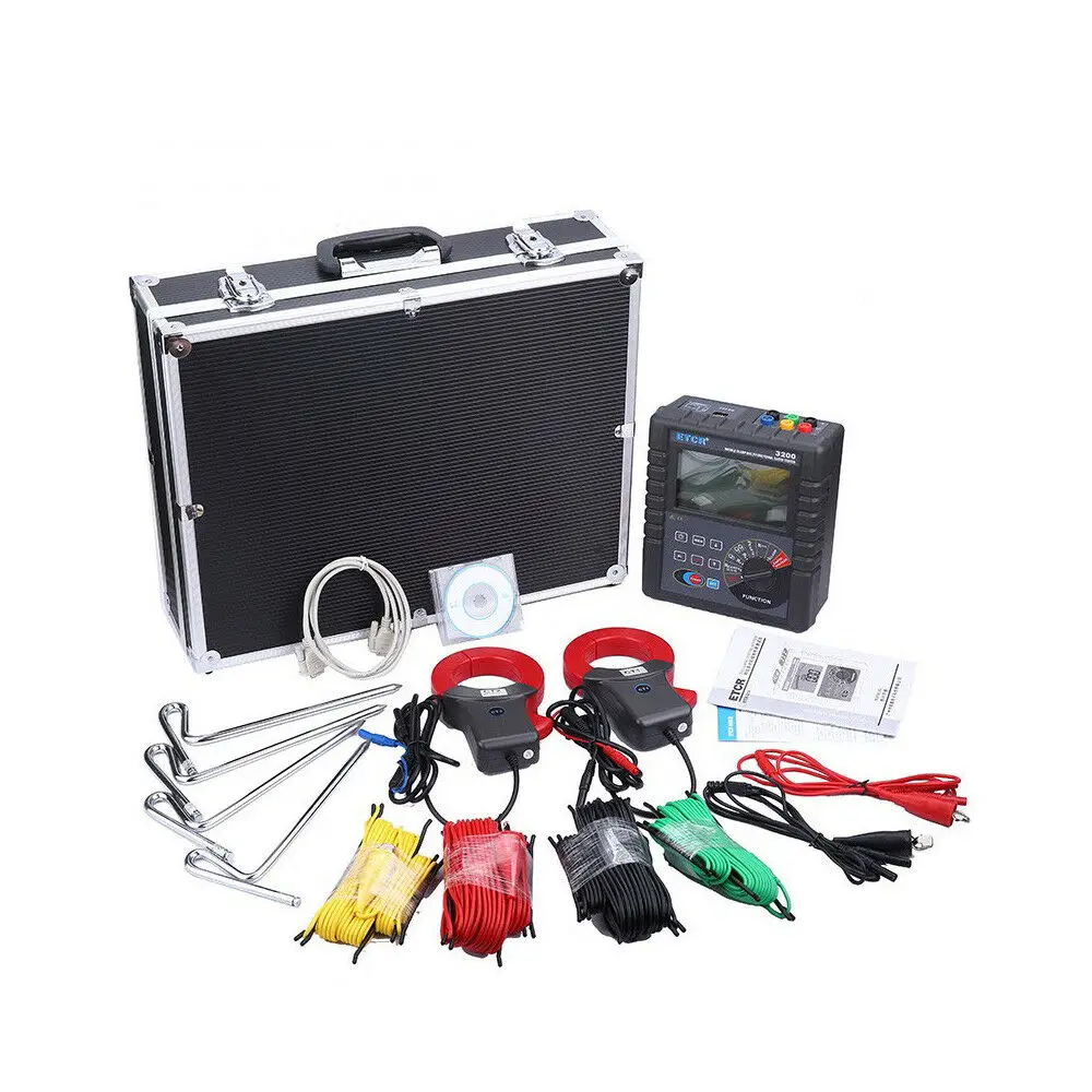 Multifunções Terra Terra Resistência Tester, ETCR3200, Double Clamp Meter