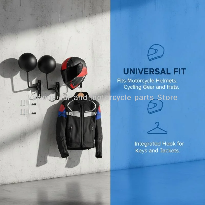 

Multi Unctional Helmet Holder 180° Rotatable Motorcycle Helmet Moto Accessories Claw Hook Wall Mounted For Hanging Hat Jacket