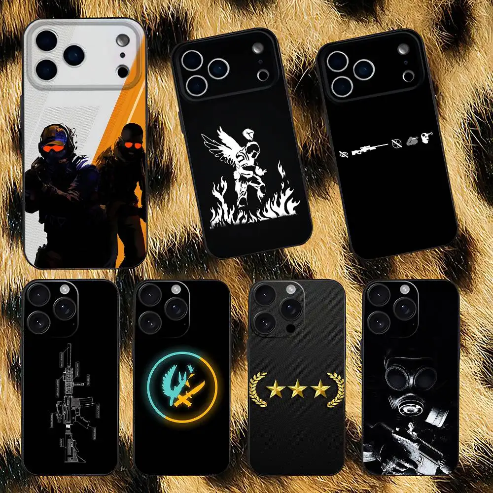 

C-CS2 Game Phone Case For iPhone 17,16,15,14,13,12,11,Pro,XS,Max,XR,Plus,E,SE4,Mini Black Soft Cover