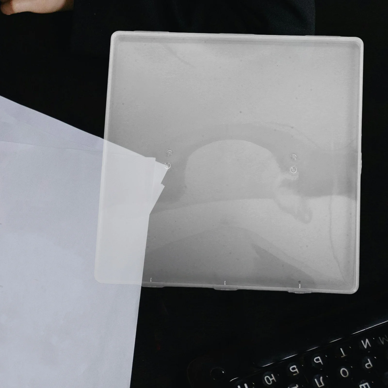 2Pcs Card Organizer Photo Storage Container Buckle Design Waterproof Document Box for Small Items Organization