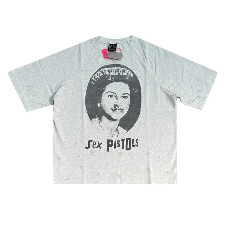 

Saint of Michael Trendy Brand Men's ort Sve T-irt Waed out Vintage Character Head Portrait White ey Loose Fit Summ...