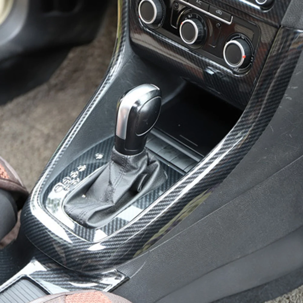 #06R Carbon Fiber Central Console Gear Shift U-Type Cover Trim Frame,U-Type Cover Trim Frame,(ABS)