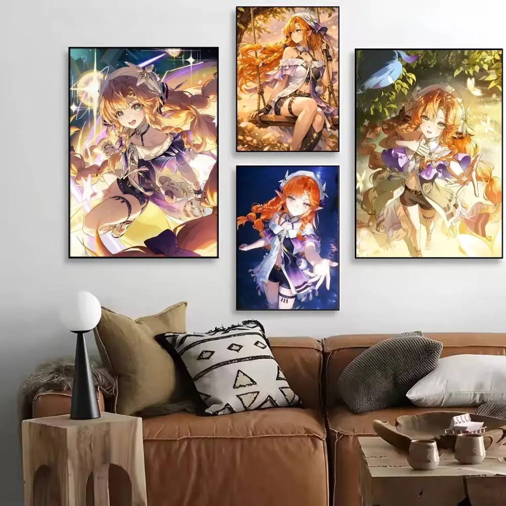 Game Wuthering Waves Sigrika Posters High Quality Self-adhesive Wall Art Decorations Color Prints Sticky
