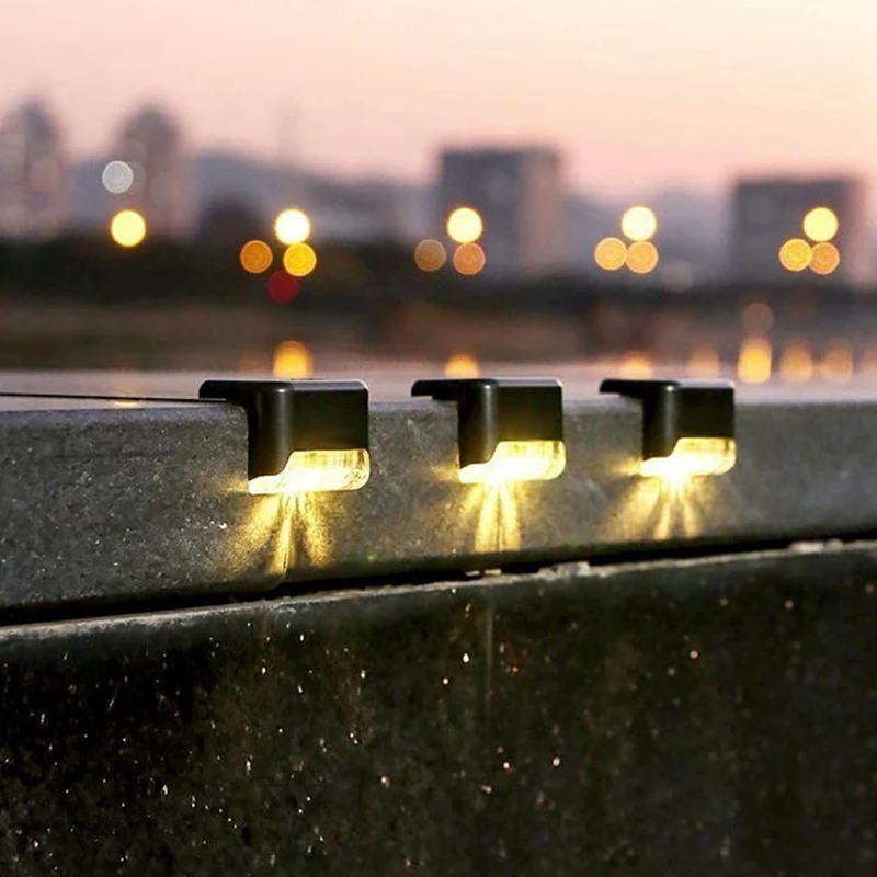 Luz de paso solar para piojos, luz solar LED impermeable, adecuada para escaleras al aire libre, valla, patio, terraza, hogar, decoración