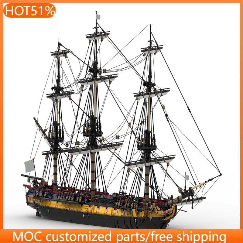 7920 PCS Vessel Bricks HMS EuryalusAlt Color MOC Customize Modular Building Block Creative Design Brick DIY Festival Toy Gift