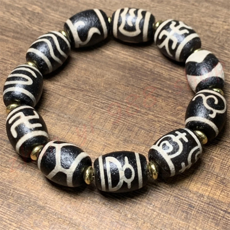 Old agate Duobao Tianzhu bracelet, exquisite men's and women's bracelet, auspicious jewelry