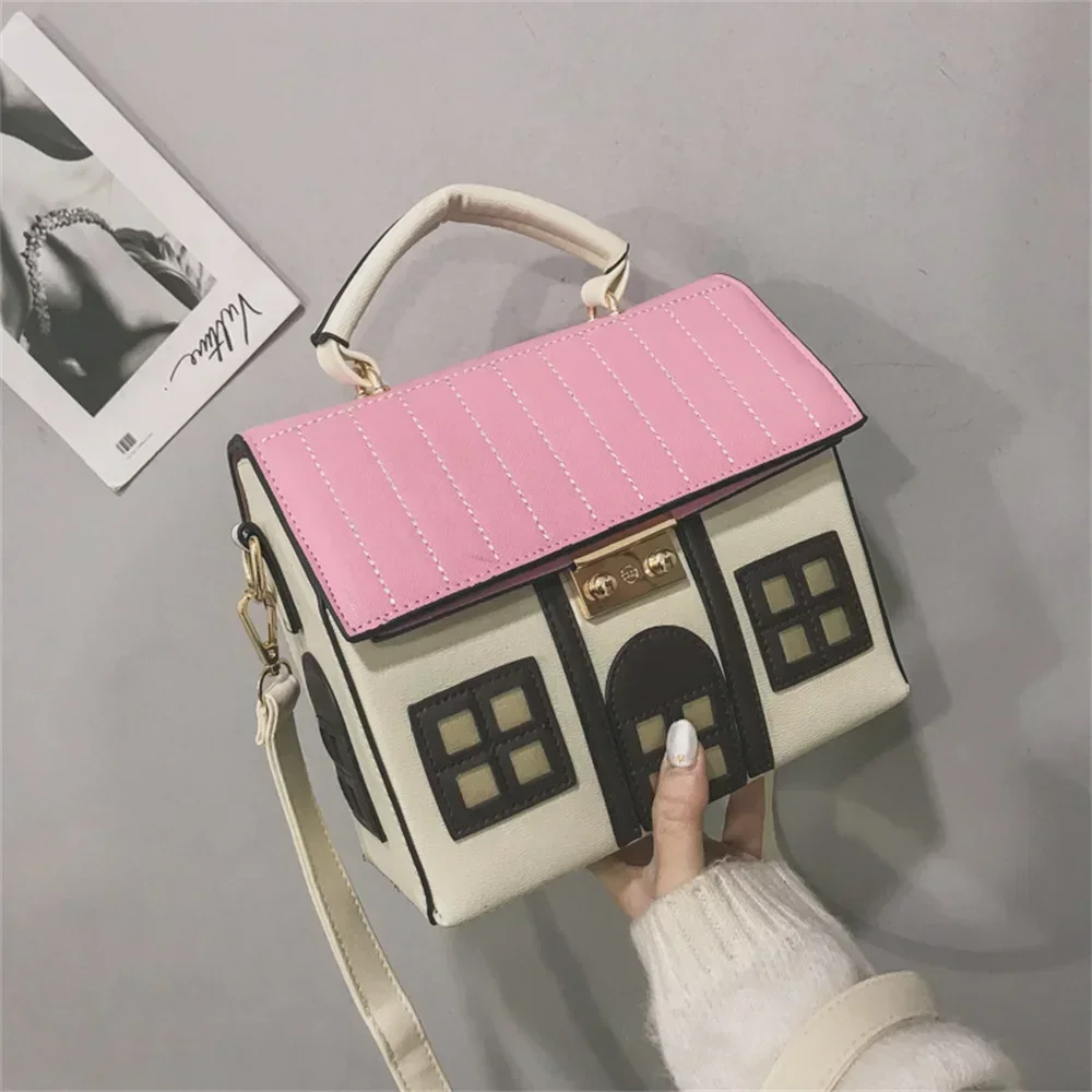 3D Personality House Shaped Women Handbags Fashion Creative Girl Messenger Crossbody Bag Travel Shouldler