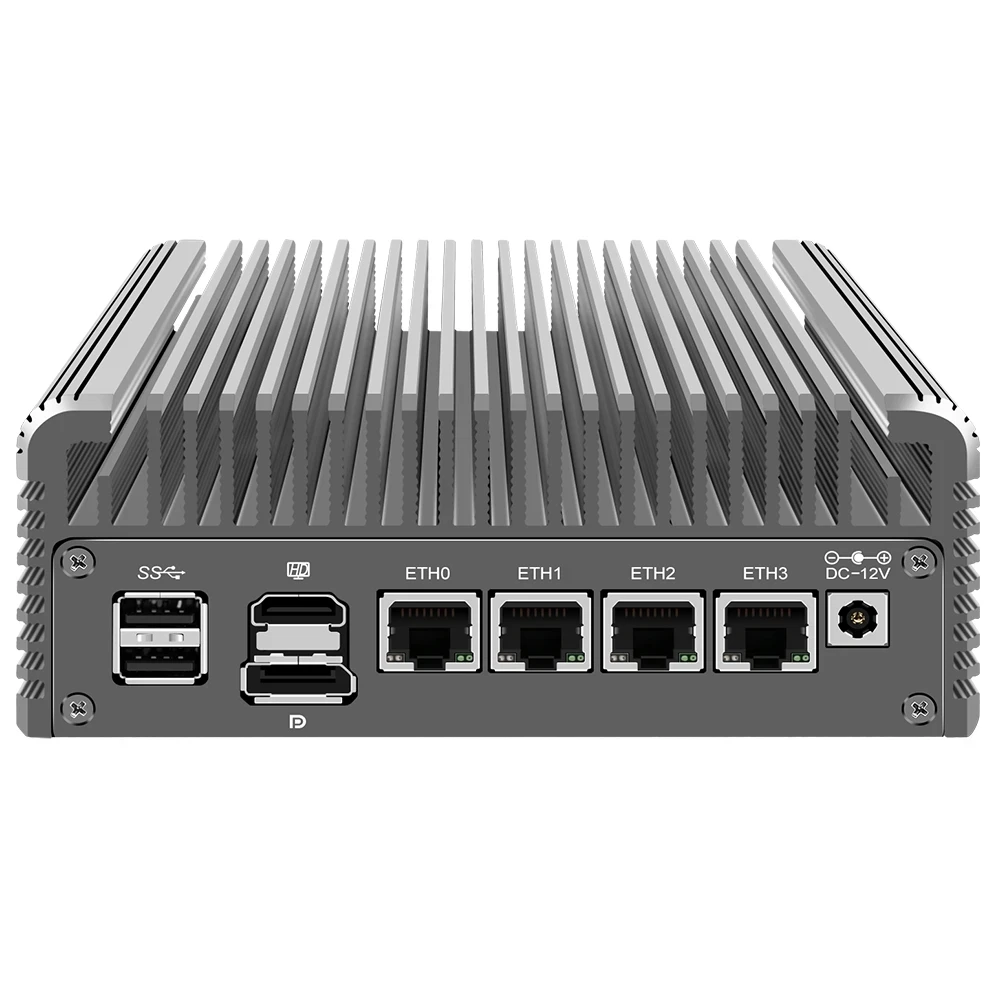 CWWK Solid Fanless Mini PC Soft Router Intel i3 N305 N355 N150 N100 DDR5 4xi226 2.5G Firewall Computer Proxmox ESXi Host Server