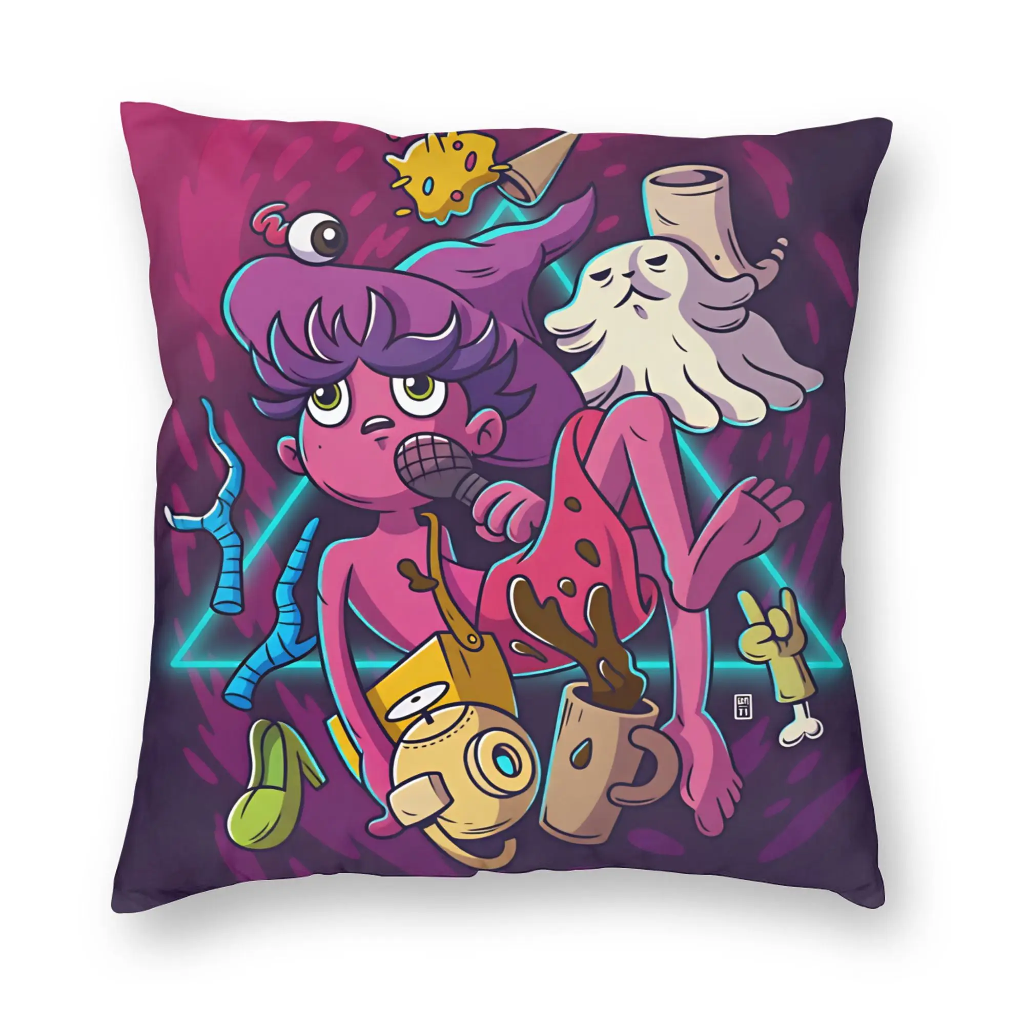 Cartoon M-Midnight Gospel Pillow Case  Funny Pillow Cover Custom Pillowcases For Sofa Couch Bed Living Room