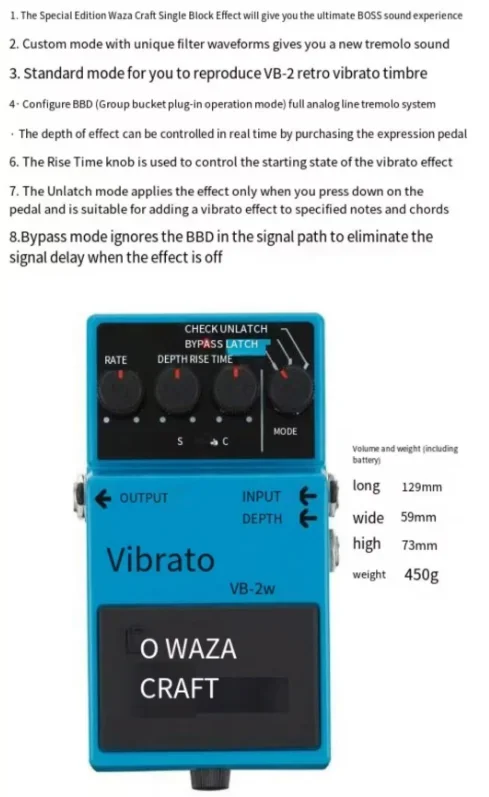BOSS Premium WAZA Craft Blues Driver Gitarrenpedal (BD-2W TU-3W VB-2W)