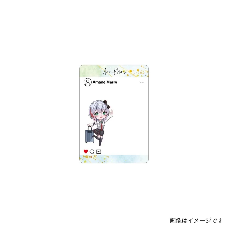 VTuber  Marie Amane rectangle Social media style card Acrylic Stand Model Plate Keychains Bedroom decoration Gifts For Friends